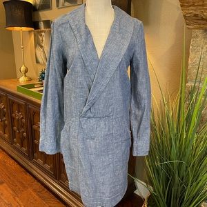 Free People Denim tuxedo dress - Medium